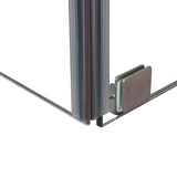 900 x 900mm Frameless 10mm Glass Shower Screen By Della Francesca - Top-Down View