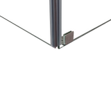 900 x 900mm Frameless 10mm Glass Shower Screen By Della Francesca - 45-Degree Angle