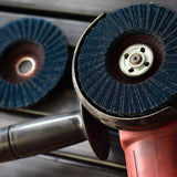 50x Pack Premium Zirconia Flap Disc Sanding Grinding 115mm 4.5 40 Grit - Front View