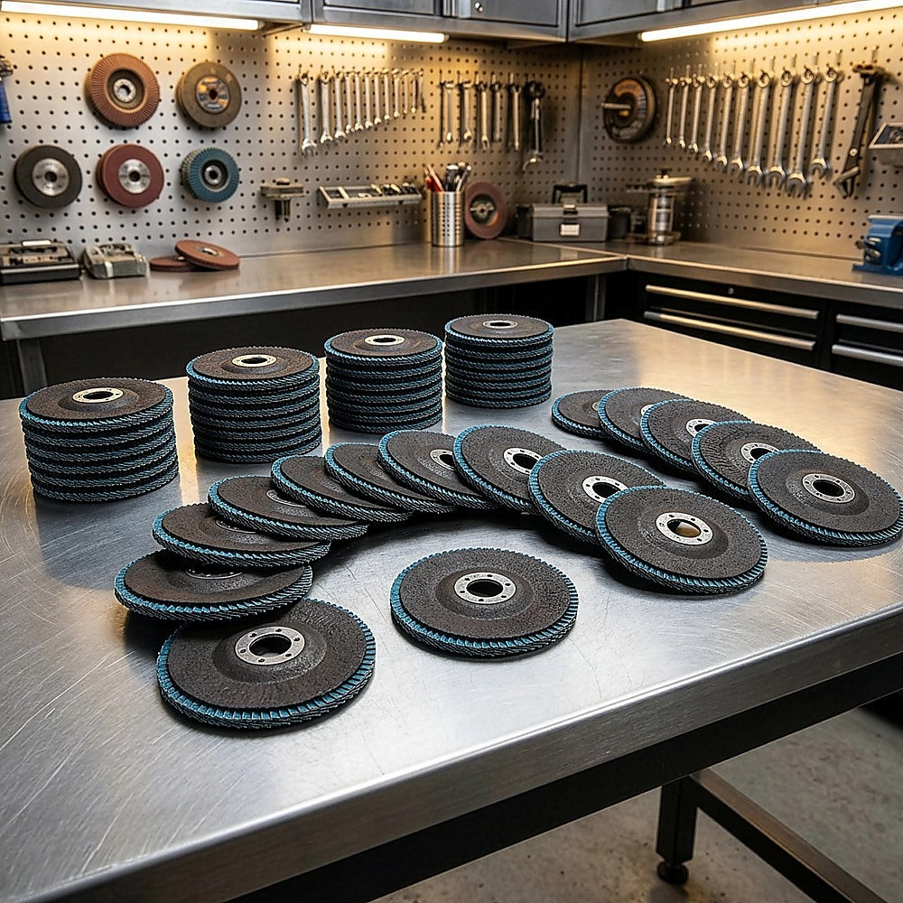 50x Pack Premium Zirconia Flap Disc Sanding Grinding 115mm 4.5 40 Grit