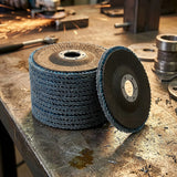 50x Pack Premium Zirconia Flap Disc Sanding Grinding 115mm 4.5 40 Grit - Rear View