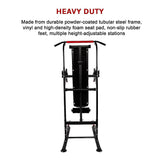 Power Tower Pull Up Weight Bench Dip Multi Station Chin Up Home Gym Equipment - 45-Degree Angle