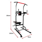 Power Tower Pull Up Weight Bench Dip Multi Station Chin Up Home Gym Equipment - Rear View