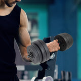 20kg Dumbbell Set Home Gym Fitness Exercise Weights Bar Plate - Front View