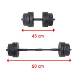20kg Dumbbell Set Home Gym Fitness Exercise Weights Bar Plate - Extra Image