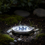 12x Solar Powered LED Buried Inground Recessed Light Garden Outdoor Deck Path - 45-Degree Angle