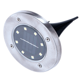 12x Solar Powered LED Buried Inground Recessed Light Garden Outdoor Deck Path - Close-Up Angle