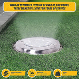 12x Solar Powered LED Buried Inground Recessed Light Garden Outdoor Deck Path - Extra Image