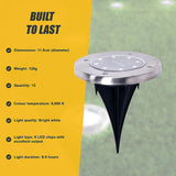 12x Solar Powered LED Buried Inground Recessed Light Garden Outdoor Deck Path - Extra Image