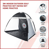 3m Indoor Outdoor Golf Practice Net Swing Net Home Practice - Side View