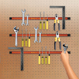 3 x 61cm Magnetic Wall Mounted Tool Holder Storage Organiser Garage Workshop - Front View