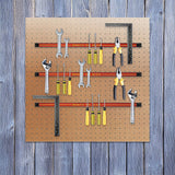 3 x 61cm Magnetic Wall Mounted Tool Holder Storage Organiser Garage Workshop - Close-Up Angle