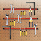 3 x 61cm Magnetic Wall Mounted Tool Holder Storage Organiser Garage Workshop - Front View