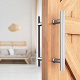 Round 300mm Stainless Steel Push Pull Door Handle for Wood Glass