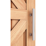 Round 300mm Push Pull Stainless Steel Door Handle Entrance Entry Shower Glass - 45-Degree Angle