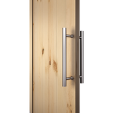 Round 300mm Push Pull Stainless Steel Door Handle Entrance Entry Shower Glass - Rear View