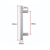 Round 300mm Stainless Steel Push Pull Door Handle for Wood Glass