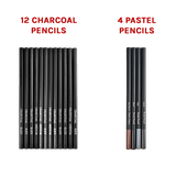 Art Sketch Pencils Oil Drawing Colouring Graphite Charcoal Pencil Set 72pcs/set - Close-Up Angle