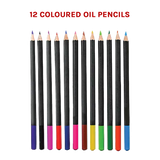 Art Sketch Pencils Oil Drawing Colouring Graphite Charcoal Pencil Set 72pcs/set - Low Angle