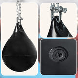 30L Water Punching Bag Aqua with D-Shackle and Chain - Low Angle