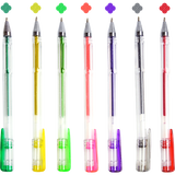Glitter Gel Pens (100 pack) with 2.5X More Ink - Craft, Kids & Adult Colouring - Rear View