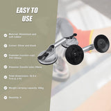 4 x Double Suction Glass Lifting Tool 70kg Vacuum Puller Lifter Aluminium - Extra Image