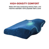 Memory Foam Neck Pillow Cushion Support Rebound Contour Pain Relief Health Care - Close-Up Angle