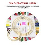 Embroidery Starter Kit Cross Stitch Kit DIY Hand Craft Stitch 50 Colour Kit - Extra Image