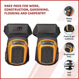 Knee Pads for Work, Construction, Gardening, Flooring and Carpentry - Side View