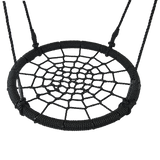 Kids Rope Swing Round Outdoor Birds Crows Nest Spider Web Swing Seat 65cm - Top-Down View
