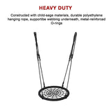 Kids Rope Swing Round Outdoor Birds Crows Nest Spider Web Swing Seat 65cm - Close-Up Angle