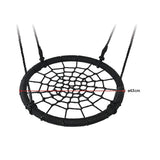 Kids Rope Swing Round Outdoor Birds Crows Nest Spider Web Swing Seat 65cm - Low Angle