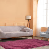 200x140cm Floor Rugs Large Shaggy Rug Area Carpet Bedroom Living Room Mat - Burgundy - Front View