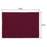 200x140cm Floor Rugs Large Shaggy Rug Area Carpet Bedroom Living Room Mat - Burgundy - Low Angle