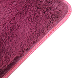 230x200cm Floor Rugs Large Shaggy Rug Area Carpet Bedroom Living Room Mat - Burgundy - Top-Down View
