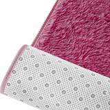 230x200cm Floor Rugs Large Shaggy Rug Area Carpet Bedroom Living Room Mat - Burgundy - Rear View