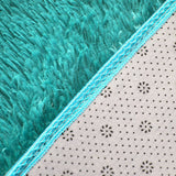 230x160cm Floor Rugs Large Shaggy Rug Area Carpet Bedroom Living Room Mat - Turquoise - 45-Degree Angle