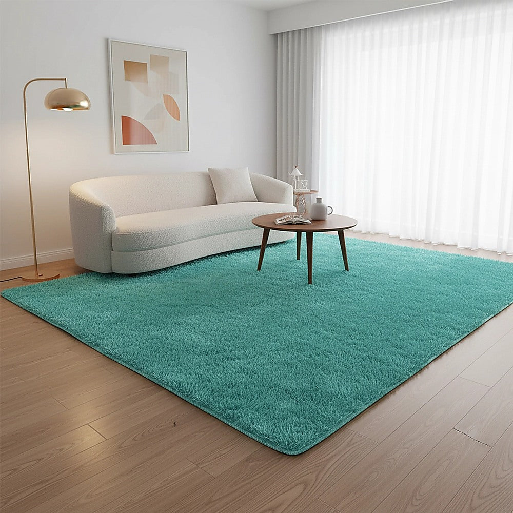 230x200cm Floor Rugs Large Shaggy Rug Area Carpet Bedroom Living Room Mat - Turquoise