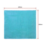 230x200cm Floor Rugs Large Shaggy Rug Area Carpet Bedroom Living Room Mat - Turquoise - Low Angle