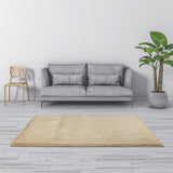 200x140cm Floor Rugs Large Shaggy Rug Area Carpet Bedroom Living Room Mat - Beige - Front View