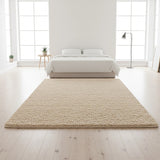 230x160cm Floor Rugs Large Shaggy Rug Area Carpet Bedroom Living Room Mat - Beige - 45-Degree Angle