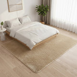 230x200cm Floor Rugs Large Shaggy Rug Area Carpet Bedroom Living Room Mat - Beige - Front View