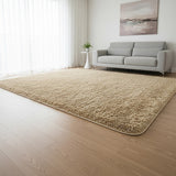 230x200cm Floor Rugs Large Shaggy Rug Area Carpet Bedroom Living Room Mat - Beige - Close-Up Angle
