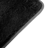 200x140cm Floor Rugs Large Shaggy Rug Area Carpet Bedroom Living Room Mat - Black - Rear View
