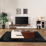 200x140cm Floor Rugs Large Shaggy Rug Area Carpet Bedroom Living Room Mat - Black - Front View