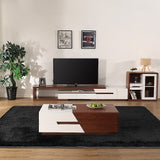 230x160cm Floor Rugs Large Shaggy Rug Area Carpet Bedroom Living Room Mat - Black - Front View