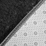 230x160cm Floor Rugs Large Shaggy Rug Area Carpet Bedroom Living Room Mat - Black - 45-Degree Angle