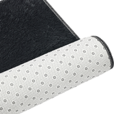 230x160cm Floor Rugs Large Shaggy Rug Area Carpet Bedroom Living Room Mat - Black - Rear View