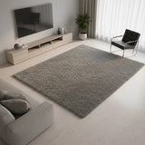 200x140cm Floor Rugs Large Shaggy Rug Area Carpet Bedroom Living Room Mat - Grey - Front View
