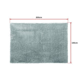 200x140cm Floor Rugs Large Shaggy Rug Area Carpet Bedroom Living Room Mat - Grey - Extra Image